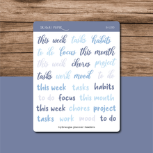 Load image into Gallery viewer, Planner Header Sticker Sheet