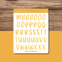 Load image into Gallery viewer, Sunflower Yellow Alphabet Sticker Set