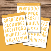 Load image into Gallery viewer, Sunflower Yellow Alphabet Sticker Set