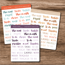 Load image into Gallery viewer, Planner Headers Sticker Sheet (Ver. 2)