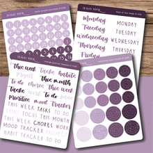 Load image into Gallery viewer, Purple Functional Planner Sticker Bundle