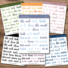 Load image into Gallery viewer, Planner Header Sticker Sheet