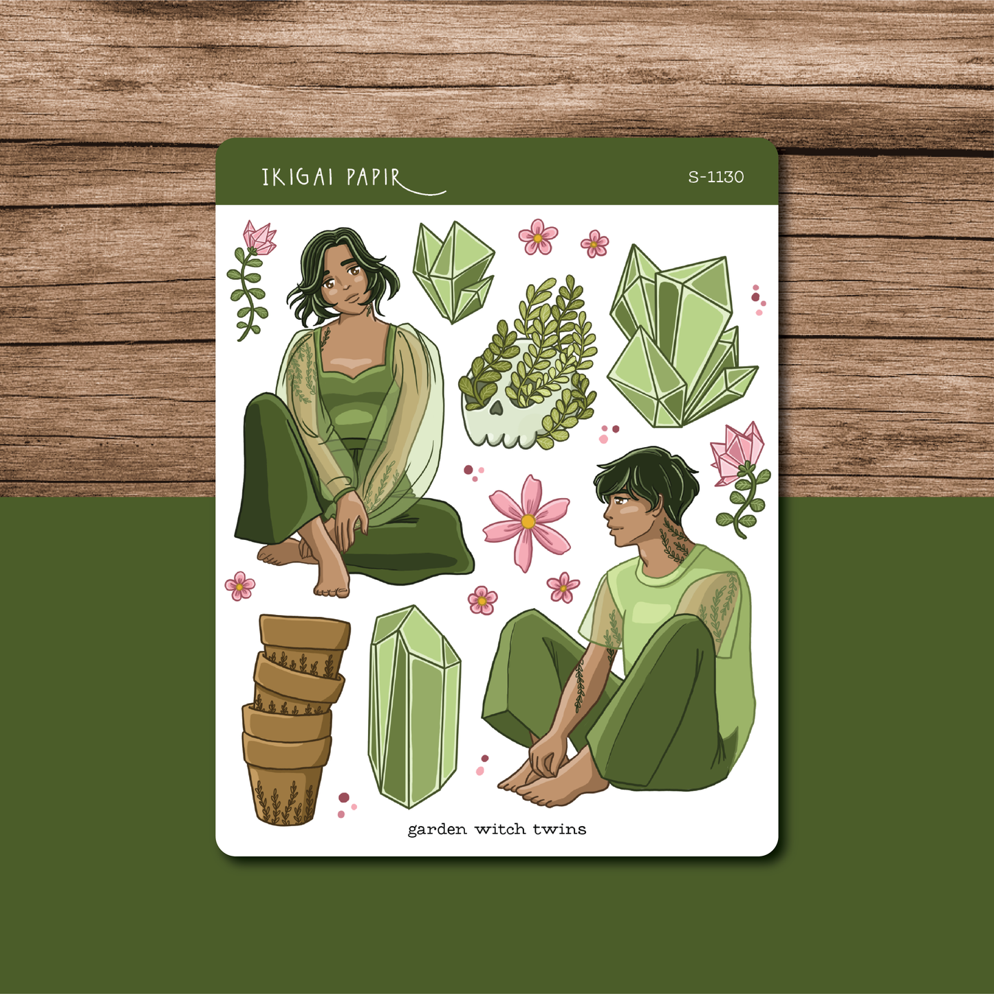 Garden Witch Twins Sticker Sheet