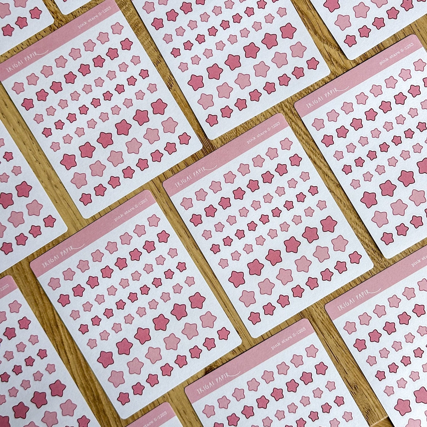 Pink Stars Sticker Sheet