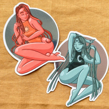 Load image into Gallery viewer, Goddess of the Sun Mirror Effect Vinyl Sticker