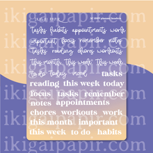 Load image into Gallery viewer, Planner Headers Sticker Sheet