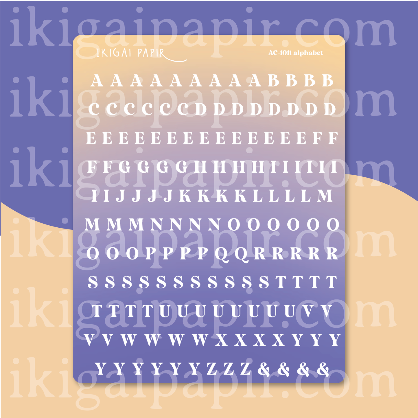 Alphabet (Day) Sticker Sheet