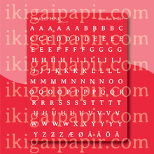 Load image into Gallery viewer, Alphabet (Red) Sticker Sheet