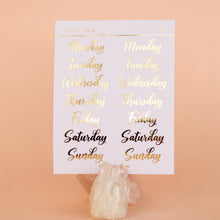 Load image into Gallery viewer, Days of the Week Sticker Sheet (Flourishing)