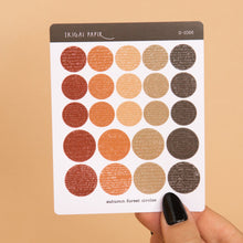 Load image into Gallery viewer, Magical Autumn Forest Circle and Eyelet Sticker Sheet