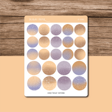 Load image into Gallery viewer, Cozy Hour Circle and Eyelet Sticker Sheet