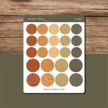 Load image into Gallery viewer, Magical Autumn Forest Circle and Eyelet Sticker Sheet