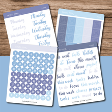 Load image into Gallery viewer, Hydrangea Blue Functional Planner Sticker Bundle
