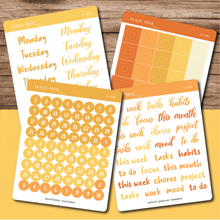 Load image into Gallery viewer, Sunflower Yellow Functional Planner Sticker Bundle
