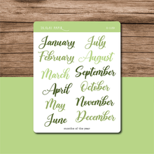 Load image into Gallery viewer, Months of the Year Sticker Sheet (Flourishing)
