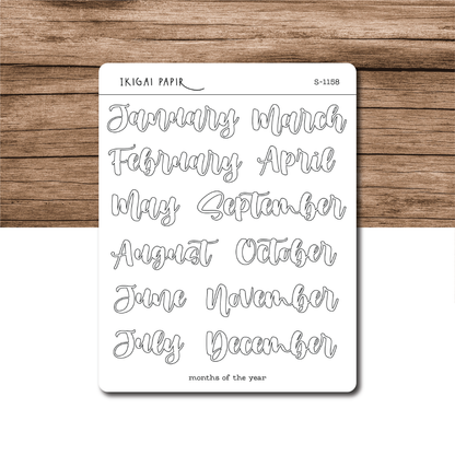 Months of the Year Sticker Sheet (Enchanting)