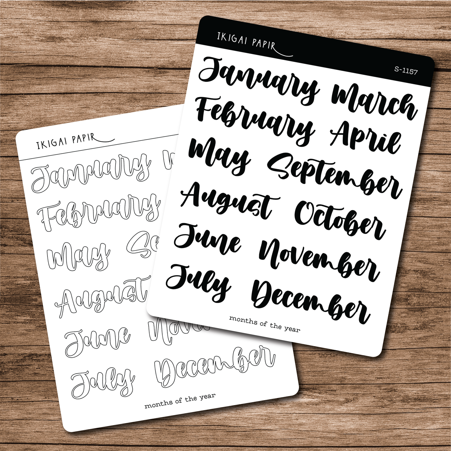 Months of the Year Sticker Sheet (Enchanting)