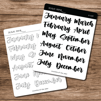 Months of the Year Sticker Sheet (Enchanting)