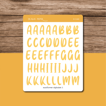 Load image into Gallery viewer, Sunflower Yellow Alphabet Sticker Set
