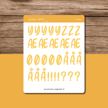 Load image into Gallery viewer, Sunflower Yellow Alphabet Sticker Set
