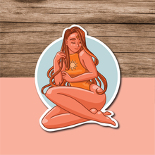 Load image into Gallery viewer, Goddess of the Sun Mirror Effect Vinyl Sticker
