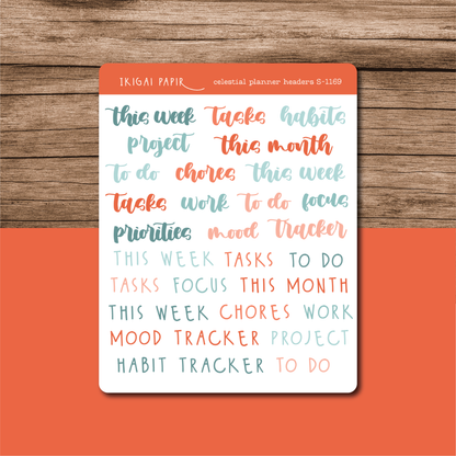 Celestial Functional Sticker Bundle