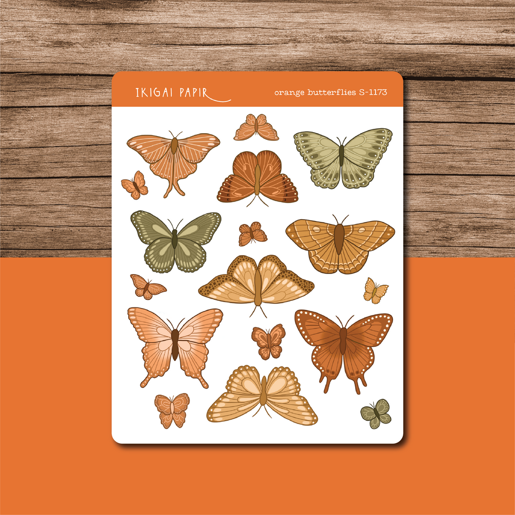 Autumn Butterflies Sticker Sheet