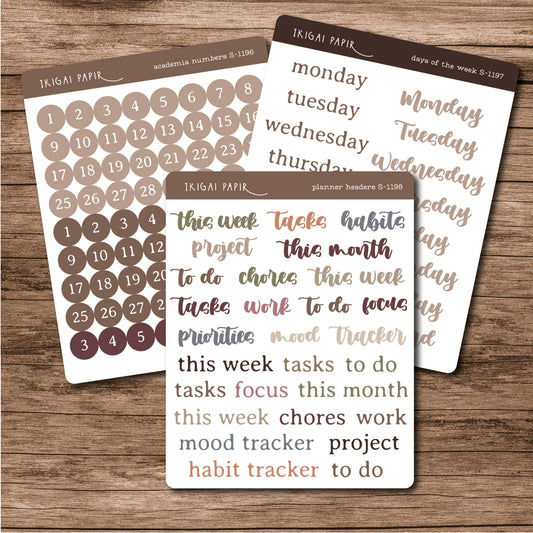 Academia Functional Sticker Bundle