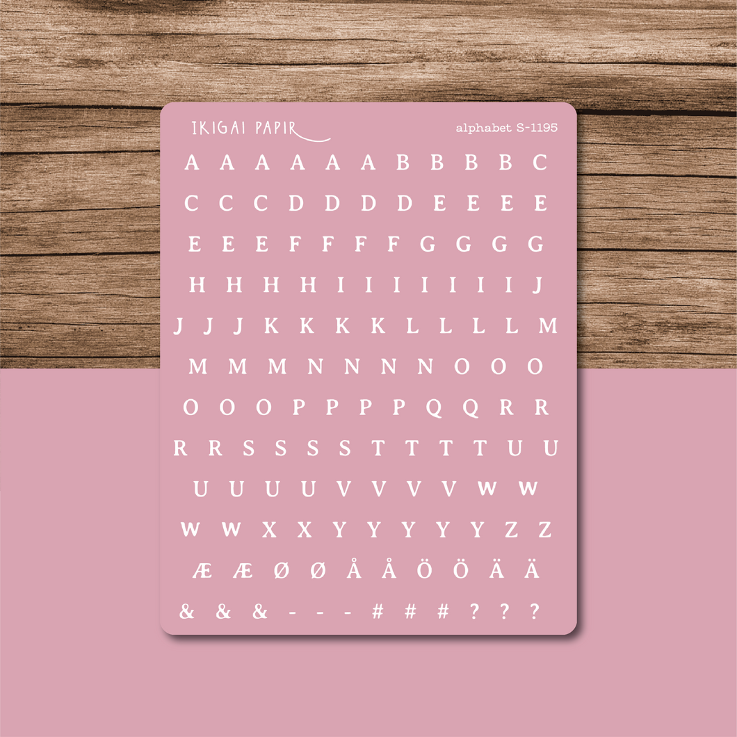 Alphabet Sticker Sheet
