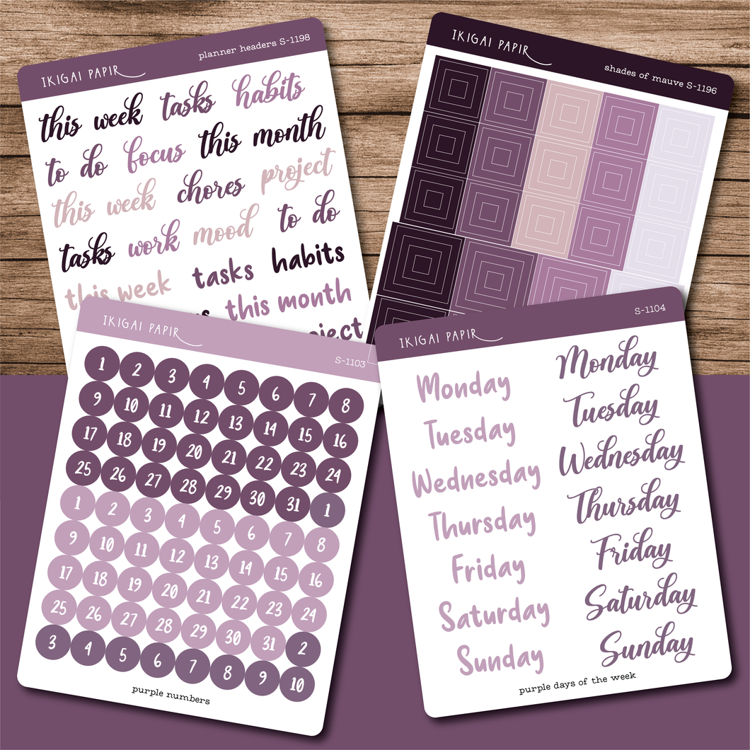 Mauve Functional Planner Bundle