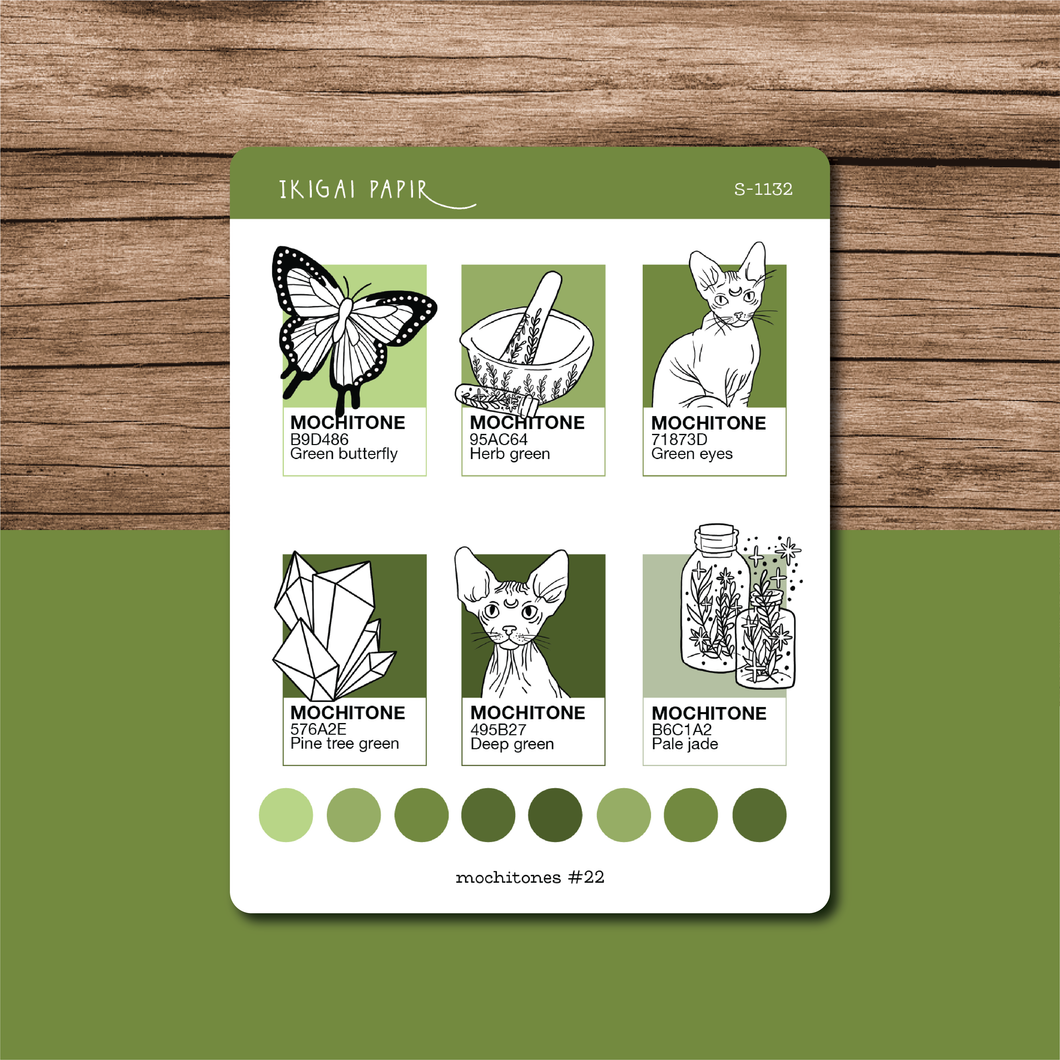 Mochitones #22 (Garden Witch) Sticker Sheet