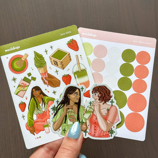 Matcha Strawberry (June 2024 Exclusive Patreon Stickers)