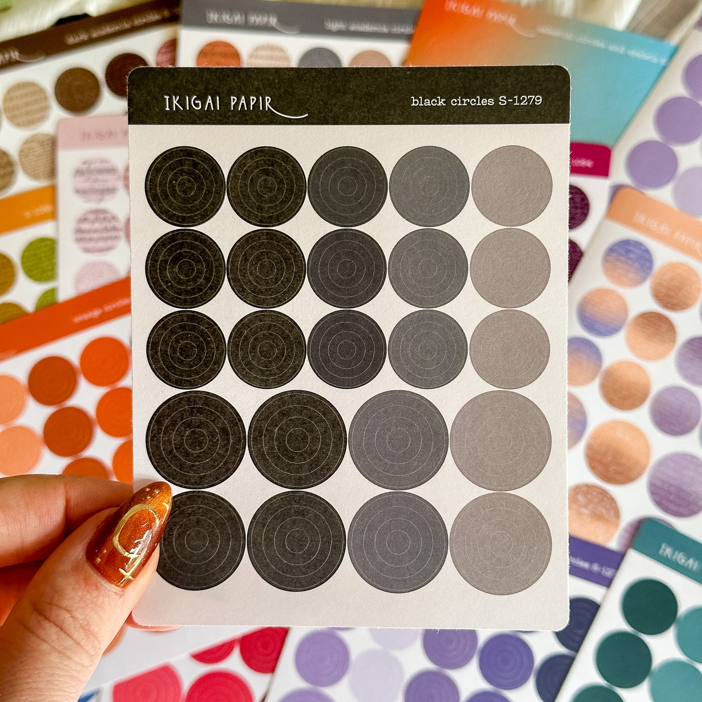 Black Circle & Eyelet Sticker Sheets