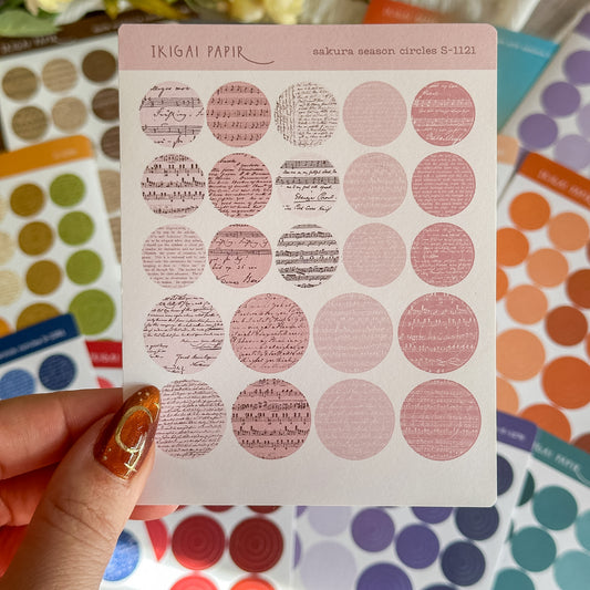 Sakura Season Circle and Eyelet Sticker Sheet