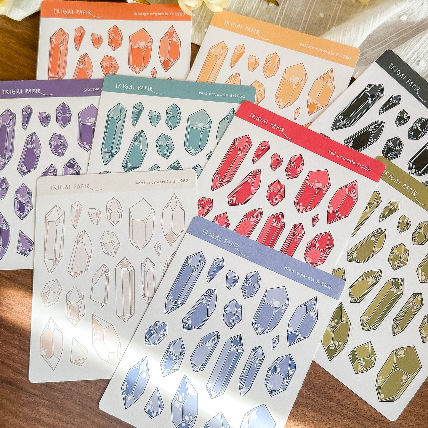 Black Crystals Sticker Sheet