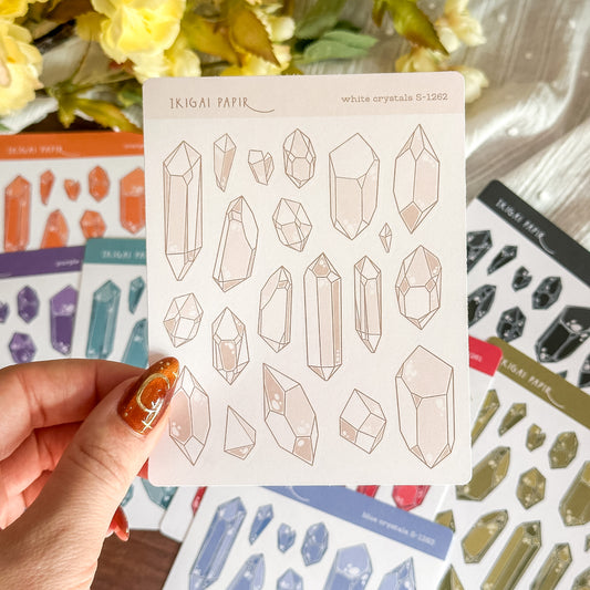 White Crystals Sticker Sheet