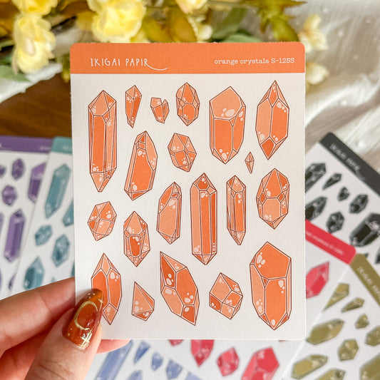 Orange Crystals Sticker Sheet