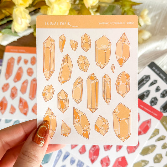 Yellow Crystals Sticker Sheet