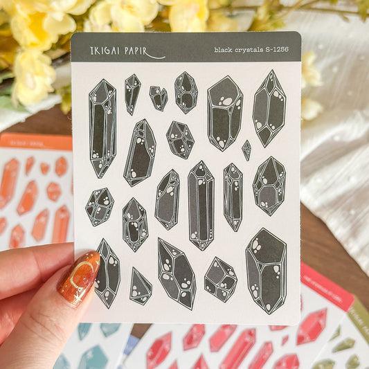 Black Crystals Sticker Sheet