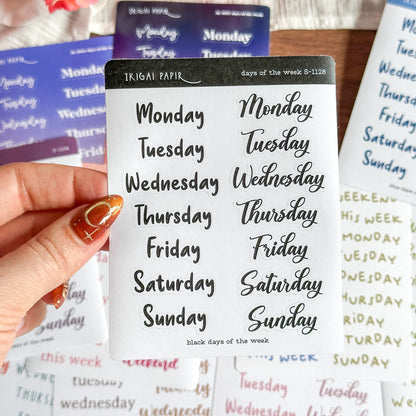 Days of the Week Sticker Bundle