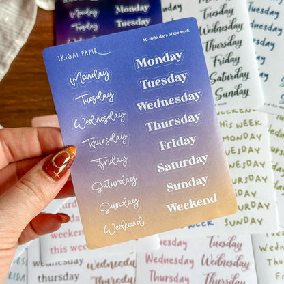 Days of the Week Sticker Bundle