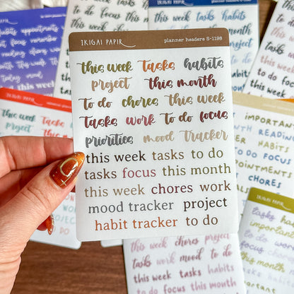 Planner Headers Sticker Bundle
