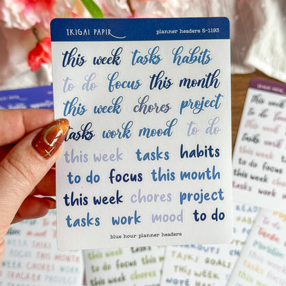 Planner Headers Sticker Bundle