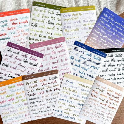 Planner Headers Sticker Bundle