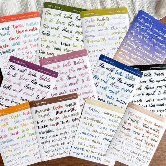 Planner Headers Sticker Bundle