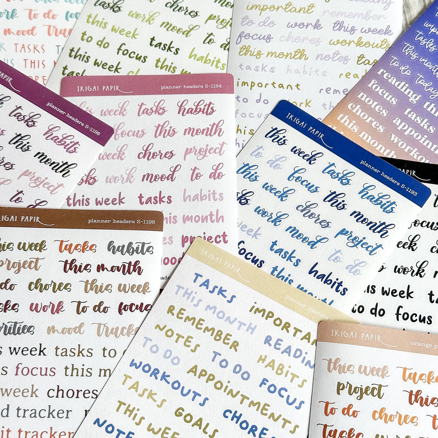 Planner Headers Sticker Bundle