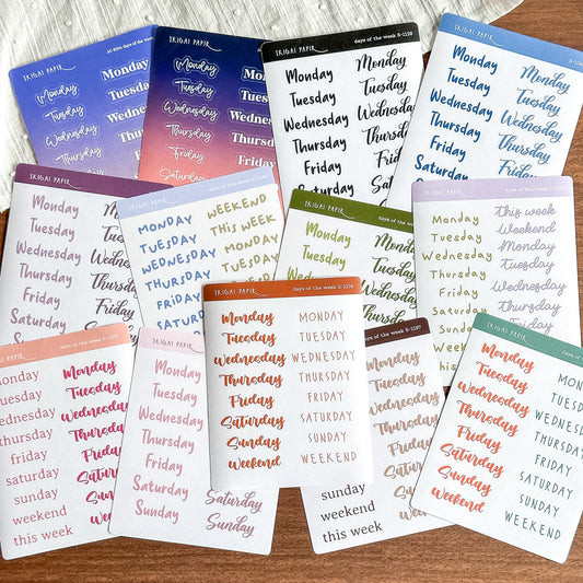 Days of the Week Sticker Bundle