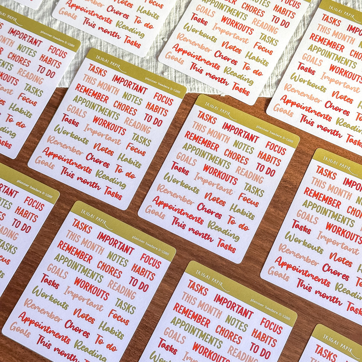 Planner Headers (Koi Pond) Sticker Sheet