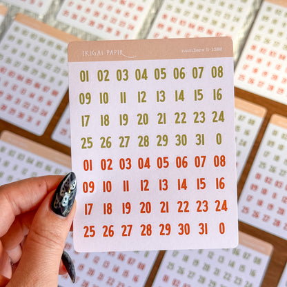 Numbers (Koi Pond) Sticker Sheet