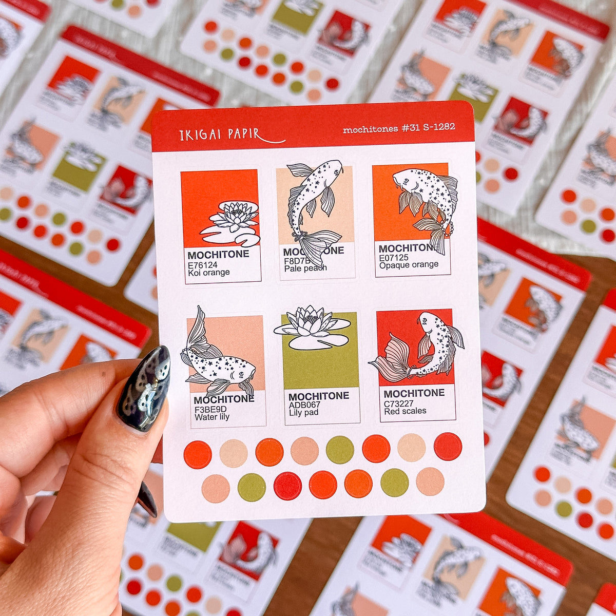 Mochitones #31 (Koi Pond) Sticker Sheet